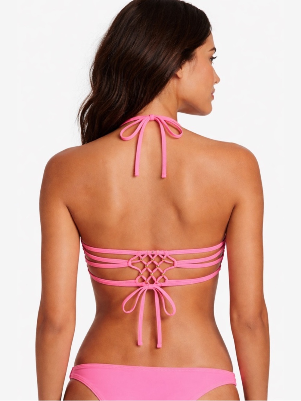Xhilaration Bandeau Bikini Top Coral